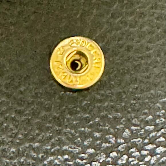 Coach VTG 1990s SLG Trifold Wallet Key Case Pebbled Black Leather Brass Fob - Picture 11 of 13